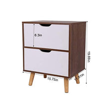Yuanyan - Comodino a 2 ripiani, alla moda, con 2 cassetti, comodino, tavolino da caffè, per camera da letto, comodino e comodino a prova di umidità, per camera da letto, bagno, soggiorno