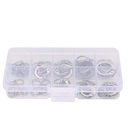 Molla dell'albero di ritenuta esterna: 100 pezzi in acciaio inossidabile 304 a molla di tipo C, anello elastico di sicurezza esterno elastico di sicurezza