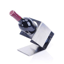 MSF Porta Bottiglie Porta Vino da appoggio in Acciaio Inox con portabottiglie, portabottiglie da Vino in Metallo da appoggio Portabottiglie da Vino, Perfetto per tavoli da Bar e da casa, 19 × 10 × 17