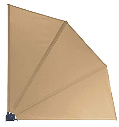QUICK STAR - Paravento per Balcone, 115 x 115 cm, in Tessuto, Colore: Sabbia