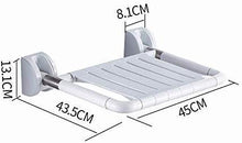 DZX Sedile Pieghevole per Bagno, Sgabello per Doccia, Sgabello a Muro, Sgabello a Muro per Doccia, Sedile Antiscivolo per Uomo Anziano (Colore: Giallo)