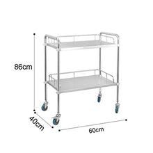 Duan hai rong DHR- Surgical Carrello Bagagli, Strumento Carrello Tavolo, 2 Tier Acciaio Inossidabile Medical Supplies Trolley, Heavy-Duty Caster con Brake Bagagli Servizio di Bellezza Trolley