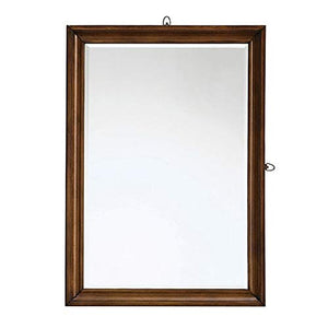 Specchio quadrato in legno massello Specchio per il trucco Specchio da appendere a parete Specchio da toeletta per camera da letto Specchio da bagno Specchio da toeletta per ingresso -770 × 430 mm
