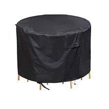Copertura per mobili da giardino, copertura rotonda per tavolo da giardino, Oxford impermeabile, antivento e anti-UV, copertura circolare per tavolo