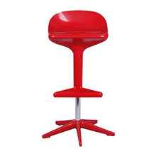 Sgabello Sedie Bar Barstools Contatore girevole regolabile Bar Sedie sedile, plastica semplice colazione cucina Sgabelli con poggiapiedi e Base, for la casa Pub Cafe Arredo bar Cucina ( Color : Red )