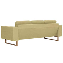 vidaXL Divano a 3 Posti Elegante Comodo Sofa Triplo per Casa per Ufficio Poltrona da Tre Persone Arredo per Salotto Arredamento in Tessuto Verde