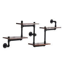 &ripiano di stoccaggio Solido muro di legno Hanging Scaffale, mensole a muro, parete di metallo mensole pensili Soggiorno Cucina Angolo decorativo Telaio Retro Style (110 centimetri * 68cm) Scaffale d