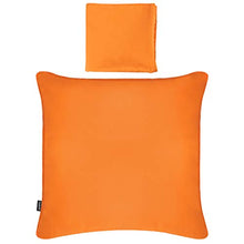 Confezione da 4 federe decorative impermeabili per esterni, 45 x 45 cm, per balcone, patio, divano (arancione, 4 confezioni da 45 x 45 cm)