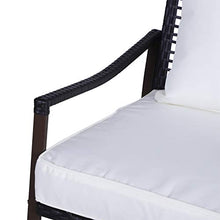 Outsunny Set 2 Sedie a Dondolo da Giardino con Tavolino con Cuscini Esterno Rattan Marrone