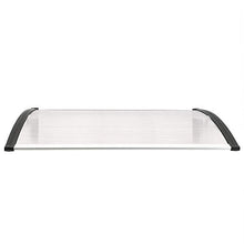PrimeMatik - Pensilina 100x60cm in policarbonato per Porta o Finestra per Esterno Nero