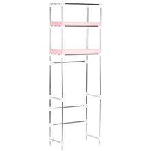 lyrlody Scaffale per Lavatrice a 3 Livelli, Mensola da Bagno Portaoggetti da Bagno in Acciaio Inox + ABS, 53x28x166cm