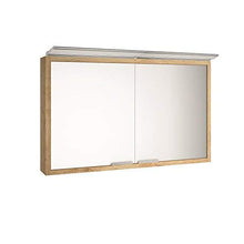 Allibert Armadietto a specchio specchio mobili da bagno pre-assemblati corpo legno di quercia chiaro 120 cm LED