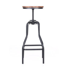 IKAYAA Industriale Sgabello Altezza Regolabile Sgabello Stile Vintage Industriale Sgabello da Cucina
