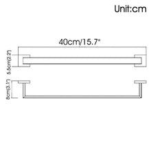 Beelee 40cm montaggio a parete Porta asciugamani, SUS304 Acciaio inossidabile, moderno Appendi Asciugamani per bagno, pittura nera, BA19901B40
