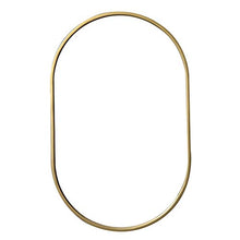 Specchio-specchio da bagno, specchio per il trucco ovale a parete, impermeabile, resistente all'ossidazione e alla corrosione, specchio argentato con immagini chiare/d'oro / 50×80 cm