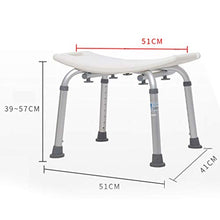 LXLAMP Sgabello per Vasca ergonomico da Doccia Grande Ventosa Sgabello da Doccia Sedia da Doccia Sedile for Doccia Rettangolo Regolabile in Altezza in Alluminio E Plastica (Color : A)