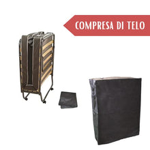 Tomaino - Brandina Pieghevole Con Materasso Ortopedico Letto Singolo Pieghevole, 80 x 190 Con Rotelle