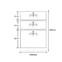 Schedario Classificatore Verticale Lock The File Cabinet, Classificatore Metallico A 3 Cassetti In Metallo Laminato, Non C'è Bisogno Di Assemblare, Con Ruote, Per Il Rack Di Archiviazione Aperto Della