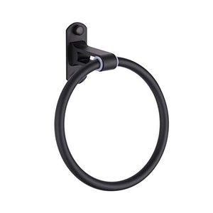EXCLVEA Porta Asciugamani Moderna Alluminio Nero Anello di Tovagliolo Portasciugamani Parete Girevole Portasciugamani Cucina Cremagliera Accessori da Bagno per Appendere Gli Asciugamani Accappatoi