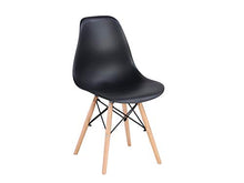 Injoy Life - Sedie da pranzo in stile retrò per cucina, soggiorno, sala da pranzo, 4 pezzi, colore: nero