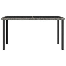 FAMIROSA Tavolo da Pranzo da Giardino Grigio 140x70x73 cm in Polyrattan