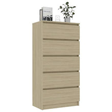 FAMIROSA Credenza con Cassetti Rovere Sonoma 60x35x121 cm in Truciolato