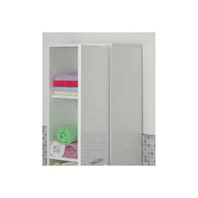 FERIDRAS Mondo Colonna Portabiancheria, Legno, Bianco, 35x53x158 cm
