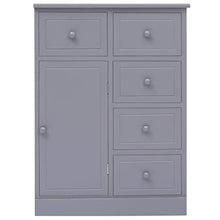 vidaXL Credenza con 10 Cassetti e Scomparti con Ante Elegante Robusta Cassettiera Armadietto Mobile Grigia 113x30x79 cm in Legno e MDF