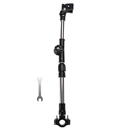 OUNONA porta ombrello ombrello supporto regolabile per bicicletta Passeggino MTB Deambulatore Sedia a rotelle golftrolleys (Nero)