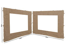 QUICK STAR 2 pareti Laterali per Gazebo da Giardino, Anticato, 3 x 3 m, Parete Laterale, Beige
