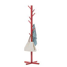 SANON Creativo di Legno Solido Semplice Piano Red Coat Rack Semplice Gancio Moda Hanger Soggiorno Bagagli da Letto Gancio cremagliera 158x50cmx4cm Coat WTZ012