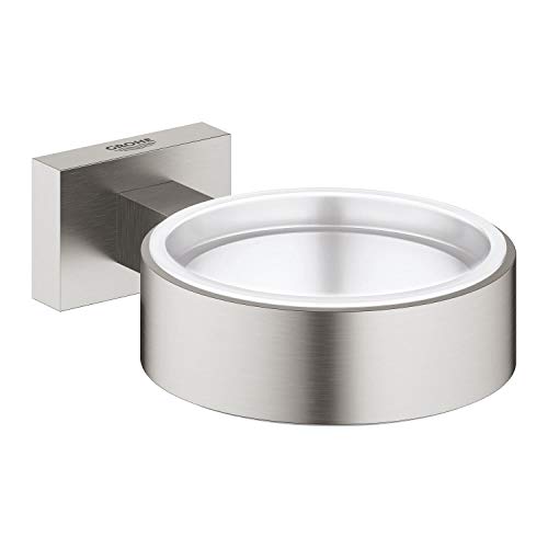 Grohe 40508DC1 Essentials Cube Supporto, Grigio Satinato