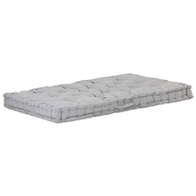 vidaXL - Cuscino per pallet, in cotone, 120 x 80 x 10 cm, colore: Grigio
