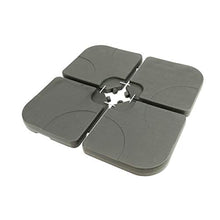 MaxxGarden - Set di 4 pesi per supporti per ombrellone, 50 x 50 x 7,5 cm, da riempire con acqua o sabbia, fino a 100 kg