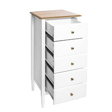 Atmosphera ATM-166603 Cassettiera Effetto Legno Solen-L. 48 x H. 108 cm, Bianco, ingegnerizzato, cm