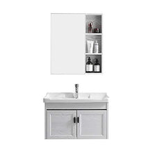 GFBVC Mobile Lavabo Armadio da Bagno in Alluminio Spazio Bagno lavandino per lavabo Armadio a Muro Armadio a Muro Armadio a Parete Facile da Pulire (Color : White, Size : 48x81x48cm)