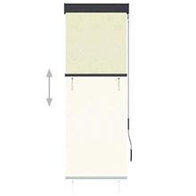 vidaXL - Tenda avvolgibile per esterni, 60 x 250 cm, colore: bianco crema