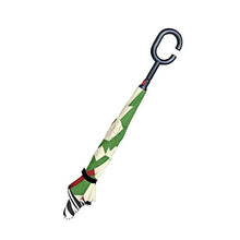 LENNEL Ombrello invertito pieghevole a doppio strato antivento design albero di Natale stampa modelli a C maniglia con strisce riflettenti di sicurezza notturna