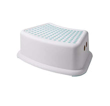 Newgreeny Sgabello Portaoggetti da Bagno Sgabello con Gradino Antiscivolo Sgabello Imbottito per Panca Blu