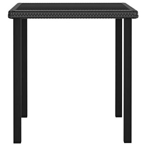 FAMIROSA Set da Pranzo da Giardino 5 pz in Polyrattan Nero-5694