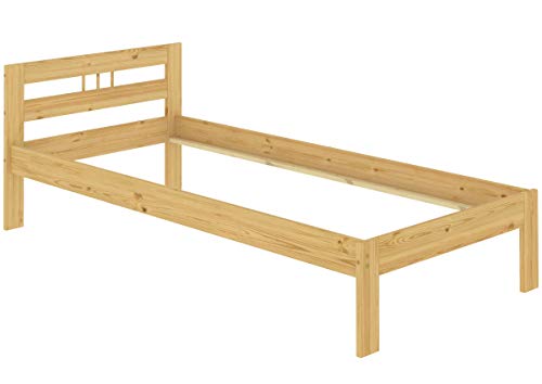 Erst-Holz Solido Telaio Letto Classico in Pino massello 80x200 Senza doghe e Materasso 60.64-08oR