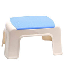 Tastak Sgabello da Bagno Addensato, Sgabello Basso Sgabello for Bambini in plastica Creativo Sgabello Quadrato a Mano, Blu e Bianco Facile da archiviare può resistere a 230 sterline