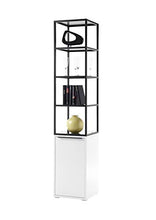 M48157WS2 - Armadio in metallo moderno, stile industriale, 40 cm, colore: Bianco opaco