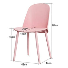 zvcv Sedia da Pranzo Sedia con Schienale in plastica per Soggiorno, scrivania, terrazza, Ufficio, Cucina, Mense, Marrone