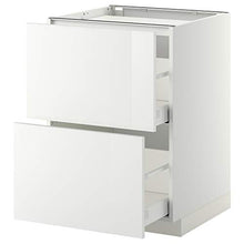 METOD/MAXIMERA base cabina f piano cottura/2 frontali/2 cassetti 60x61.8x88 cm bianco/Ringhult bianco