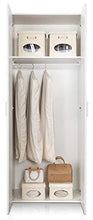 Zucca Mobili Armadio Semplice H. 211 cm da 2 a 4 Ante - Made in Italy (2 Ante L.82,6 cm), Bianco frassinato
