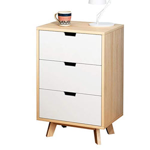 Comodini Decorazione Assemblea Studio Addensare Solid Legno Home Camera Locker da Terra Corridoio Tre pompaggio Soggiorno Storage Box MUMUJIN (Color : Oak)