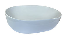 1 lavabo in ceramica ovale grande per lavabo in ceramica, 49 x 35 x 13,5 cm