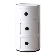 UWY Comodino con 3 cassetti - Comodino per mobili da comodino, comodino per casa, accessori per camera da letto, ufficio, dormitorio universitario, struttura in acciaio, bianco