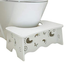 LZL Sgabello WC Multi-Funzione Antiscivolo Squatty Vasty Bagno Bagno Sgabello per Servizi igienici Adeguata Poggiapiedi Postura Vasino Tozzo (Color : White+Feet, Dimensione : Conventional)